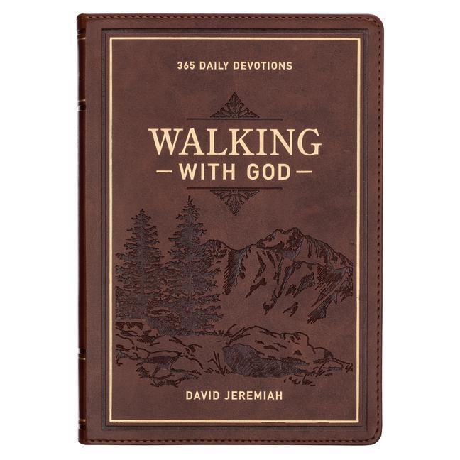 Devotional Walking With God Large Print Faux Leather