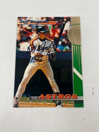 Jeff Bagwell Auto Rookie Card Signed