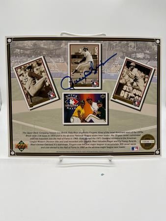 Rollie Fingers Autographed 1992 Upper Deck Heroes of Baseball Lithograph
