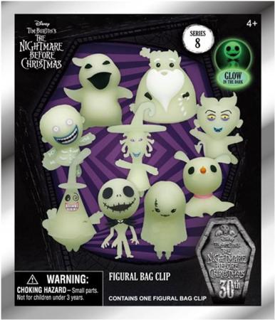 Monogram Nightmare Before Christmas Series 8 – GLOW IN THE DARK - 3D Foam Bag Clip in Blind Bag – 30th Anniversary