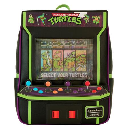 TMNT 40th Anniversary Vintage Arcade Lenticular Glow Mini Backpack