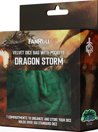 Dragon Storm Velvet Bag Green