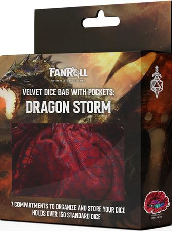 Dragon Storm Velvet Bag Red
