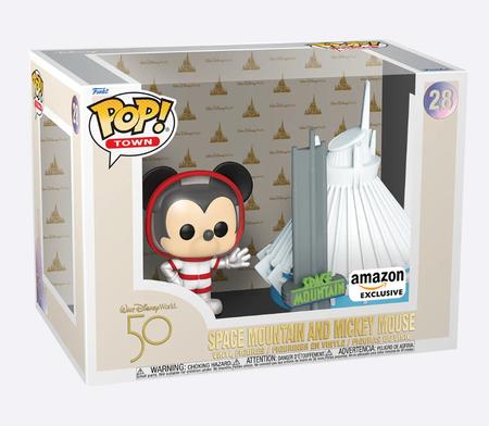 Funko Pop! Town - Disney World Space Mountain - Spacesuit Mickey #28 50th Anniversary