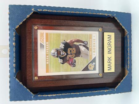 MARK INGRAM 4x6 plaque with 2011 Score Rookie Card mounted