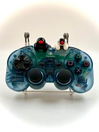 PLAYSTATION ANALOG CONTROLLER - ASCII PAD PINGU - BLUE 