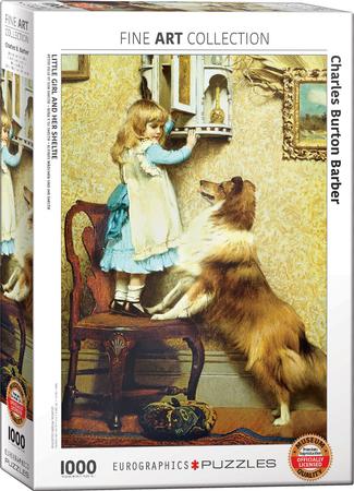 Little Girl and Her Sheltie by Charles Burton Barber 1000-Piece Puzzle