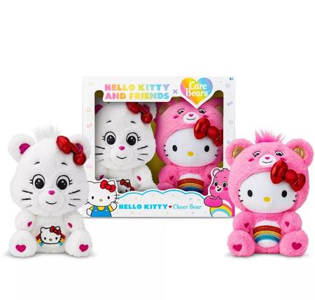 Care Bears Hello Kitty and Cheer Bear Plush 2pk