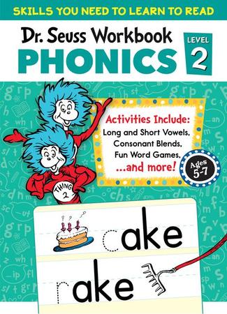 Dr. Seuss Phonics Level 2 Workbook: A Phonics Workbook to Help Kids Ages 5-7 Learn to Read (for Kindergarten and 1st Grade)