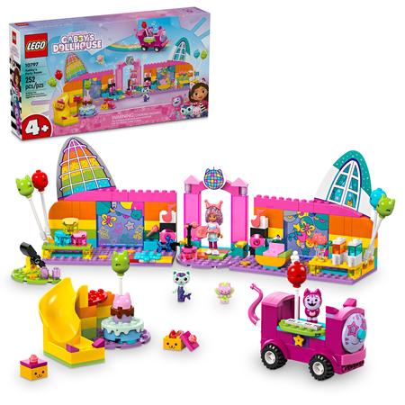 LEGO 4+ Gabby’s Dollhouse Gabby’s Party Room Playset with Pink Car 10797