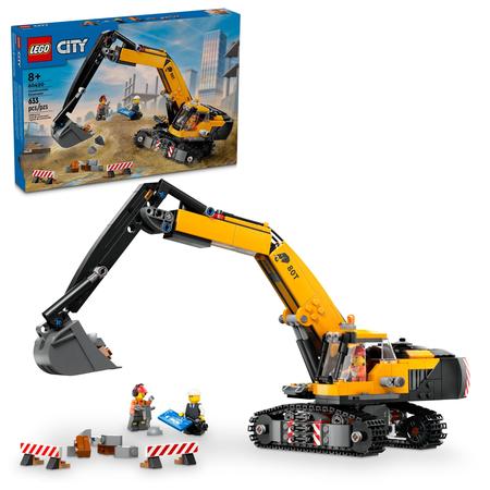 LEGO City Yellow Construction Excavator Toy Digger 60420