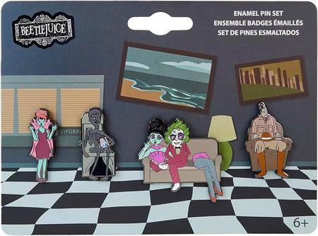 Loungefly Beetlejuice Waiting Room 4pc Pin Set