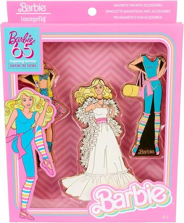Loungefly Barbie 65th Anniversary Paper Doll Magnetic Pin Set