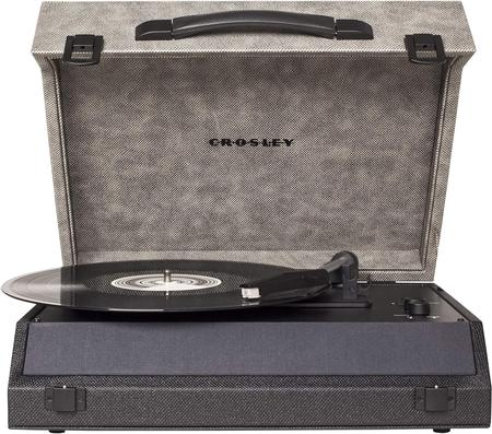 Crosley CR8018A-MN Momento Vintage Bluetooth 3-Speed Suitcase Turntable, Midnight
