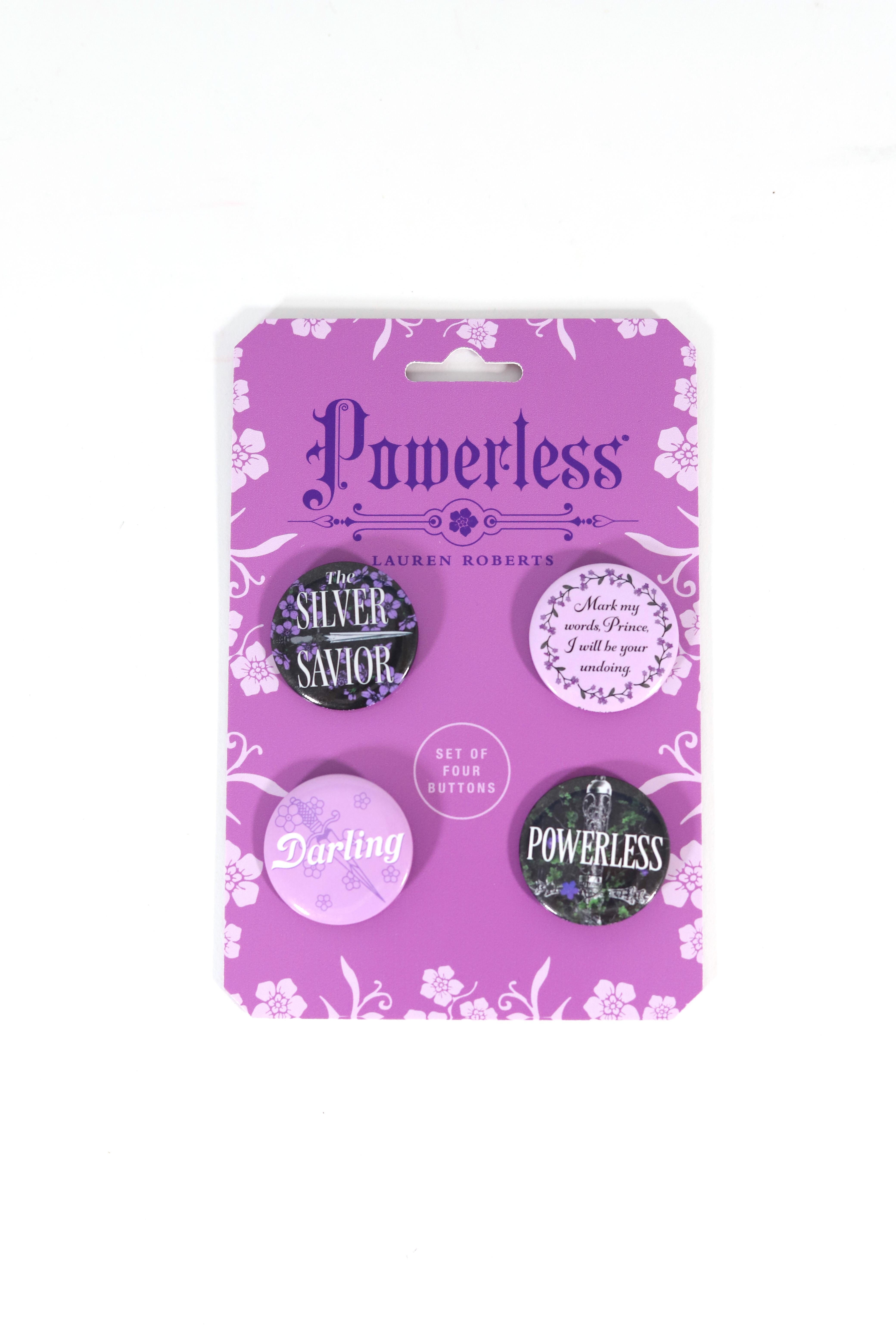 Powerless 4- Piece Button Pack (Lauren Roberts)