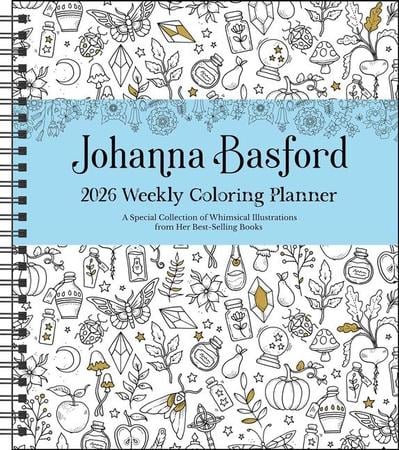 Johanna Basford 12-Month 2026 Weekly Coloring Calendar