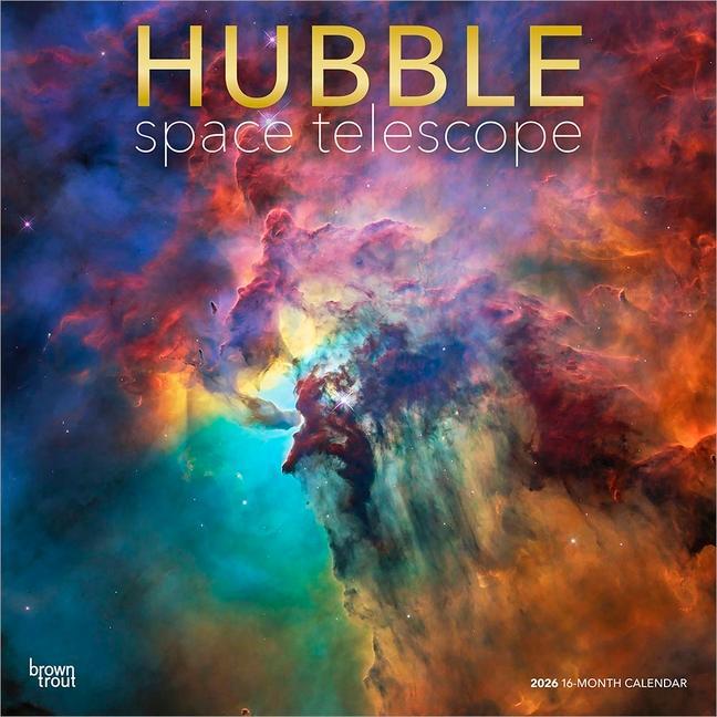 Hubble Space Telescope 2026 12 X 24 Inch (Hanging) Monthly Square Wall Calendar Foil Stamped Cover Plastic- Free
