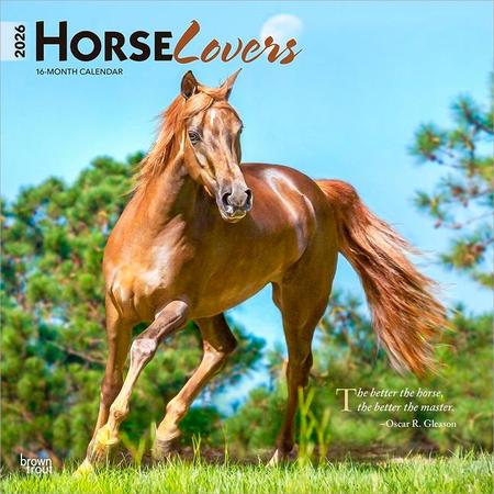 Horse Lovers 2026 12 X 24 Inch (Hanging) Monthly Square Wall Calendar Plastic-Free