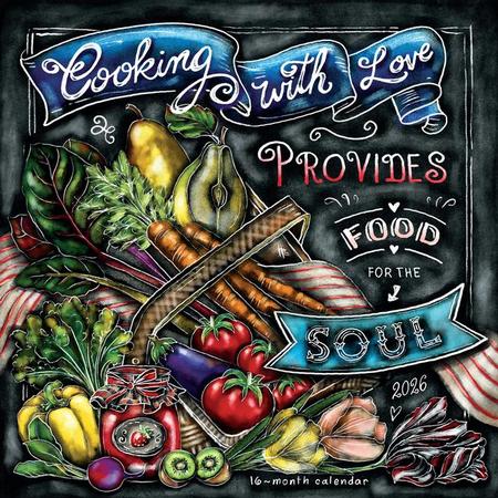 2026 Cooking with Love Provides Food for the Soul Wall Calendar