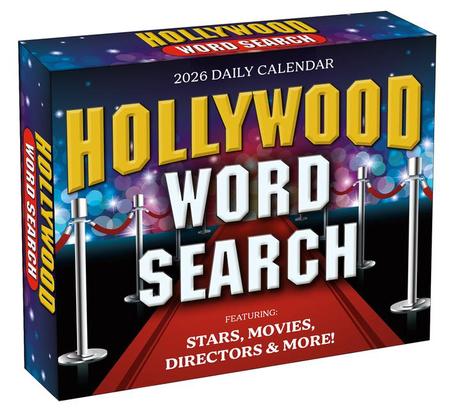 2026 Hollywood Word Search Boxed/Daily Calendar