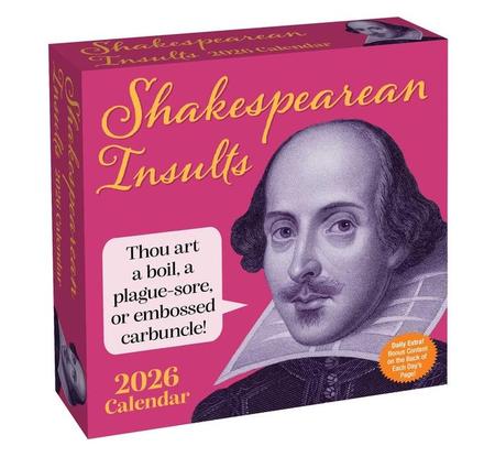 Shakespearean Insults 2026 Day-To-Day Calendar