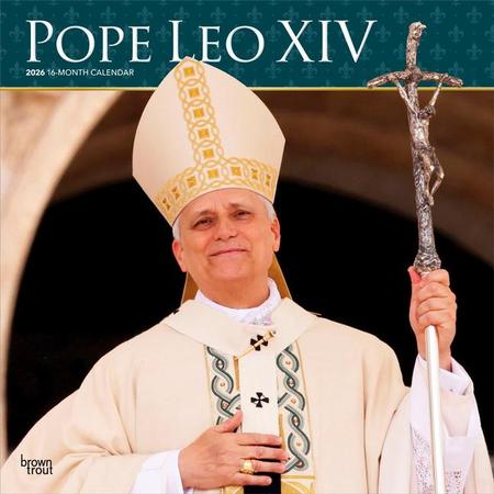 Pope Leo XIV 2026 12 X 24 Inch (Hanging) Monthly Square Wall Calendar