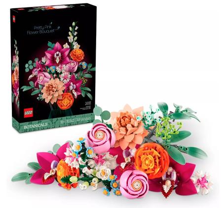 LEGO Botanicals Pretty Pink Flower Bouquet for Home Decor 10342