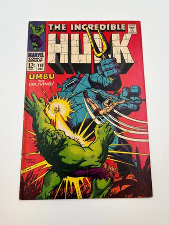 Marvel Comics Incredible Hulk 110 Silver Age 1968 Ka-Zar
