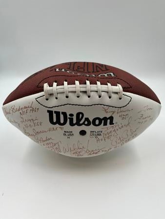 HALL OF FAMERS AUTOGRAPHED FOOTBALL - OVER (20) AUTOGRAPHS