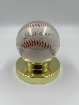 HANK AARON AUTOGRAPHED BASEBALL