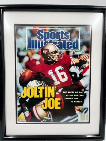 Joe Montana autographed sports illustrated cover October 2, 1989