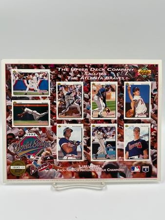 Upper Deck Salutes the Braves lithograph autographed by john smoltz