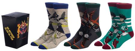 My Hero Academia 3 Pair Crew Socks Box Set