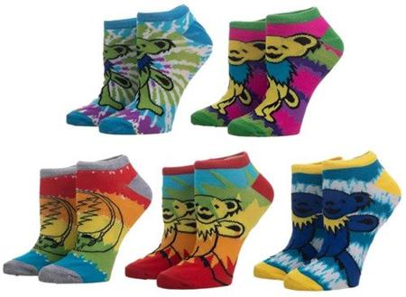 Grateful Dead 5 Pack Tie Dye Ankle Socks