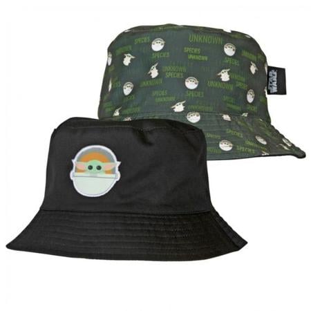 Baby Yoda/Grogu Solid and Patterned Reversible Bucket Hat
