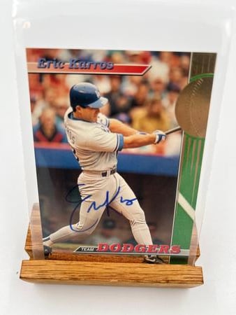ERIC KARROS AUTOGRAPH CARD- DODGERS