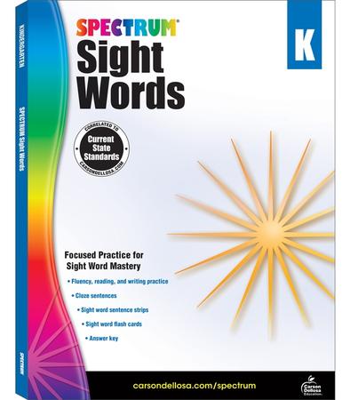 Spectrum Sight Words, Grade K: Volume 70