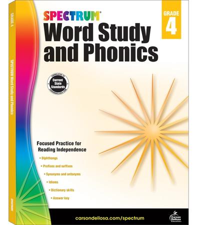 Spectrum Word Study and Phonics, Grade 4: Volume 90