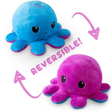 Reversible Purple/Blue Octopus Plush