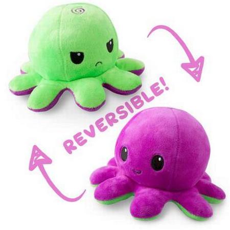 Reversible Green/Purple Octopus Plush