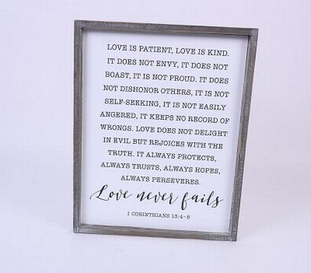 Love is Patient Love is Kind Wall Art