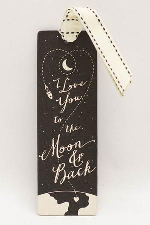 Ribbon Bookmark with Quote (I Love you to the Moon and Back)