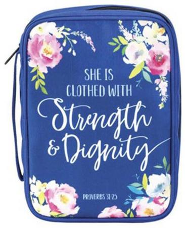 She is Clothed with Strength & Dignity Bible Cover