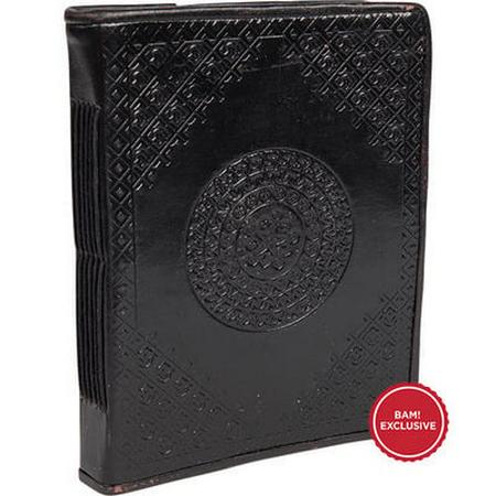 Black Embossed Leather