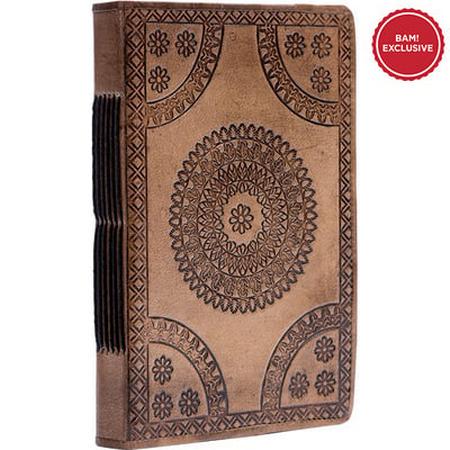Embossed Brown Leather Journal
