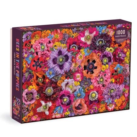 Bees in The Poppies 1000 Piece Puzzle