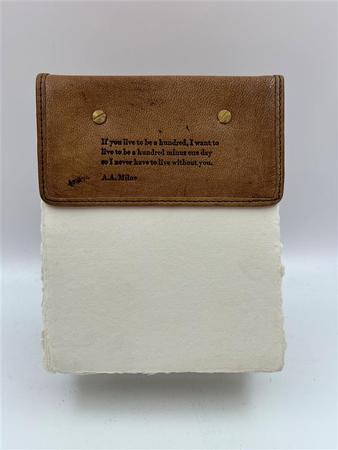 AA MILNE LEATHER WRITING PAD