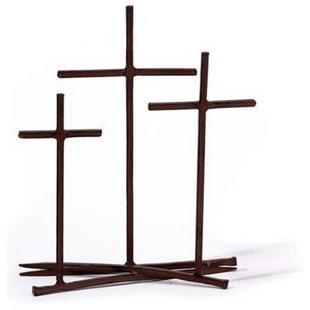 CROSS TABLETOP NAIL CORSSES 9.75 METAL