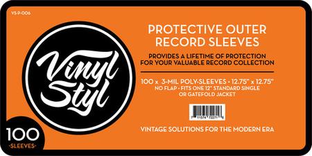  Vinyl Styl® 12 Inch Outer Record Sleeves - Open Top - 100 Count