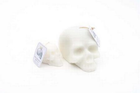 White Skull Candle